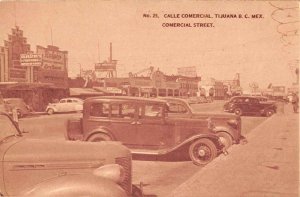 Tijuana Mexico Street Scene Commercial Street Vintage Postcard JH231082