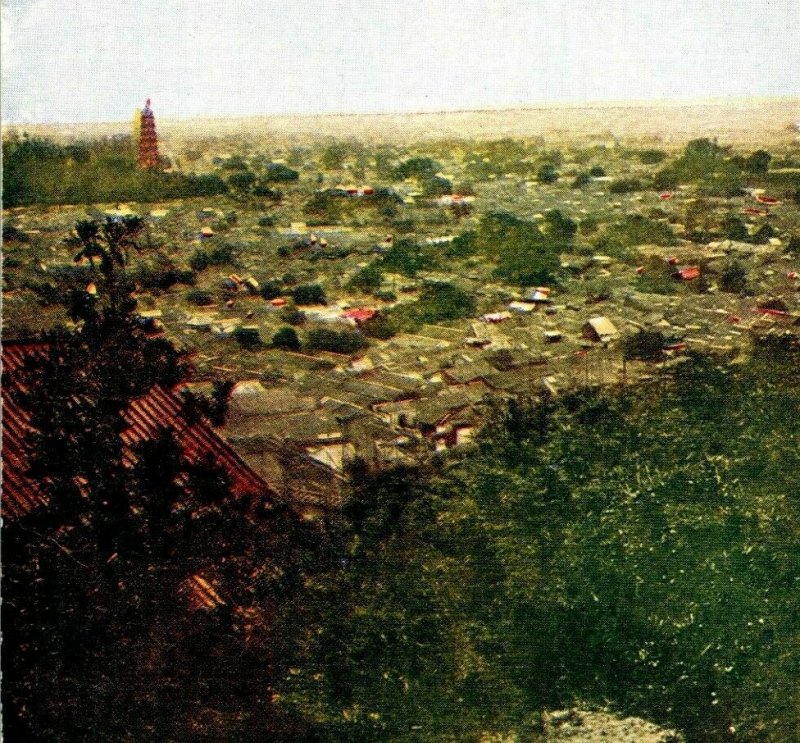 General view of Canton, China  town view postcard