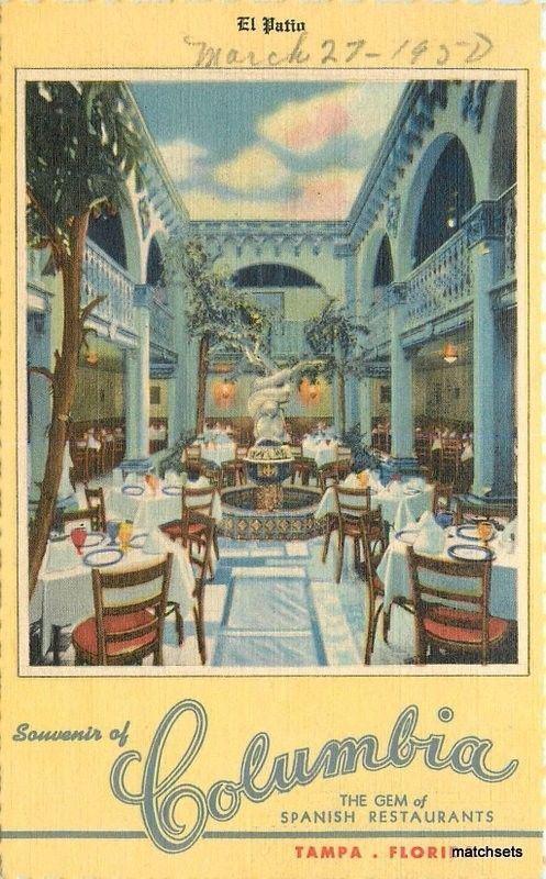 1950s Columbia Spanish Restaurant Interior Tampa  Florida linen Teich 2035