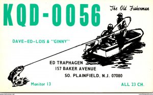 QSL Card KQD-0056 Ed Traphagen South Plainfield New Jersey