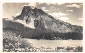 RPPC MT. BURGEGS & CHALET EMERALD LAKE CANADA REAL PHOTO POSTCARD