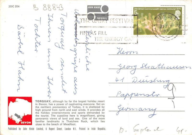 B88843 inner harbour and vane hill torquay devon  uk