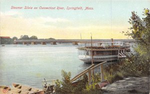 Steamer Silvia Connecticut River Springfield Massachusetts 1910c postcard