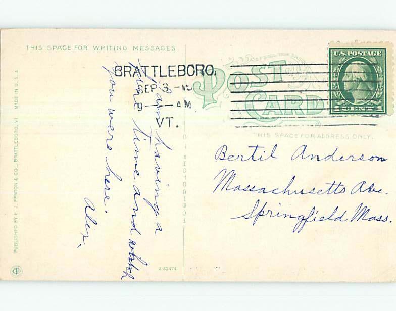 Divided-Back RETREAT TOWER Brattleboro Vermont VT p1437