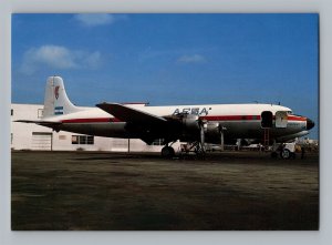 Airplane Postcard Aerolineas de El Salvador AESA Airlines Douglas DC-6 AG9