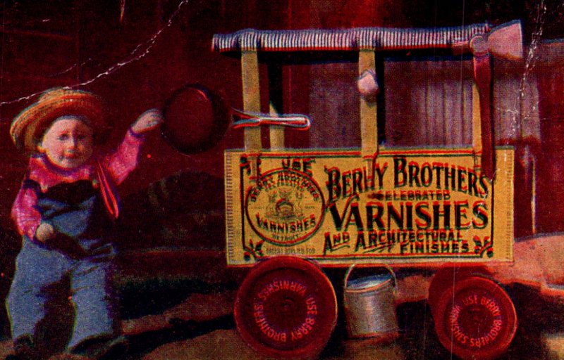 Berry Bros Varnish advertising EV Grant Poughkeepsie fire truck cute kid c1905