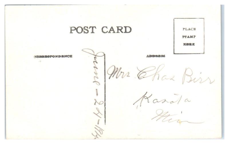 Early 1900s Hotel Florence and Stagecoach, Winnebago, MN Postcard