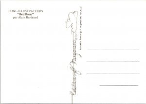 Alain Bertrand Illustration RED BARN HAMBURGERS Van~Carhop ROADSIDE 4X6 Postcard