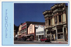 2~4X6 Postcards FERNDALE, CA California STREET SCENE~Gazebo & BIRD'S EYE VIEW