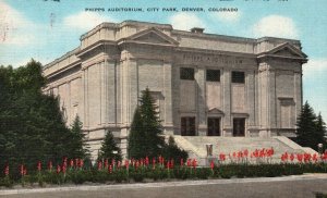Vintage Postcard Phipps Auditorium City Park Denver Colorado Elmer C. Clark Pub.