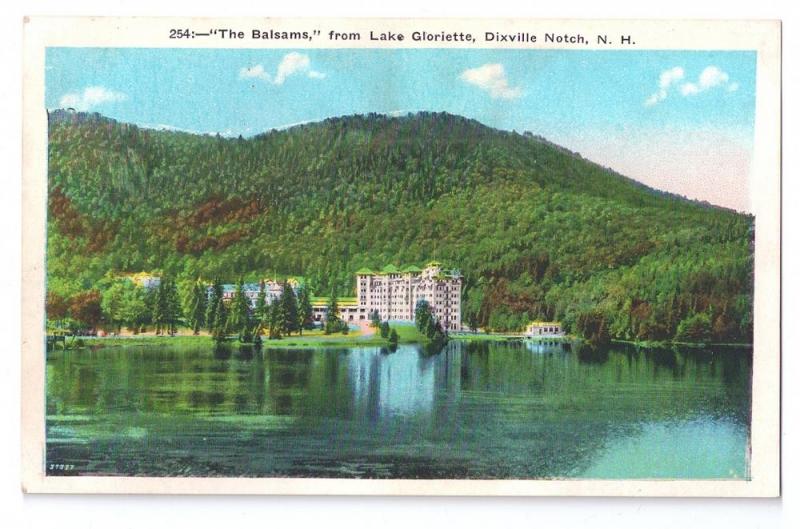 Vintage Postcard Hotel The Balsams Dixville Notch NH Lake