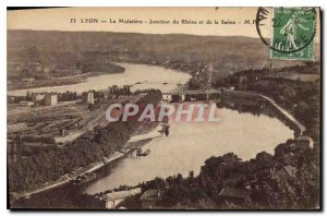 Old Postcard Lyon Mulatiere Junction Rhone and Saone