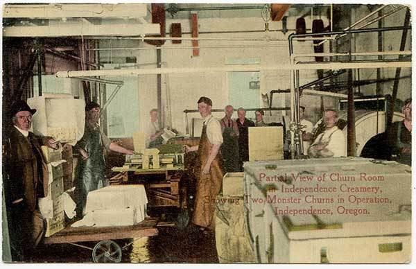 Independence OR Independence Creamery View of Churm Room Postcard