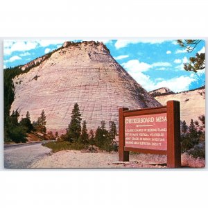Postcard Checkerboard Mesa Zion National Park Utah Scenic View