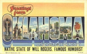 Greetings from, Oklahoma       ;      Greetings from, Okla 