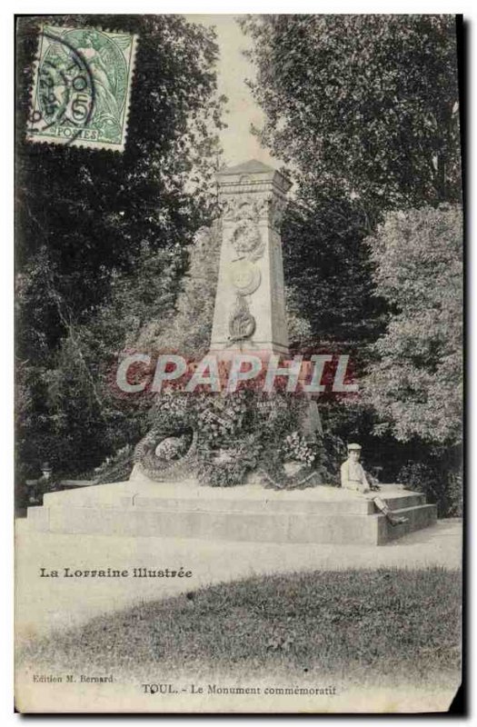 Old Postcard Toul Commemorative Monument