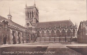 England Cambridge St John's College First Court & Chapel