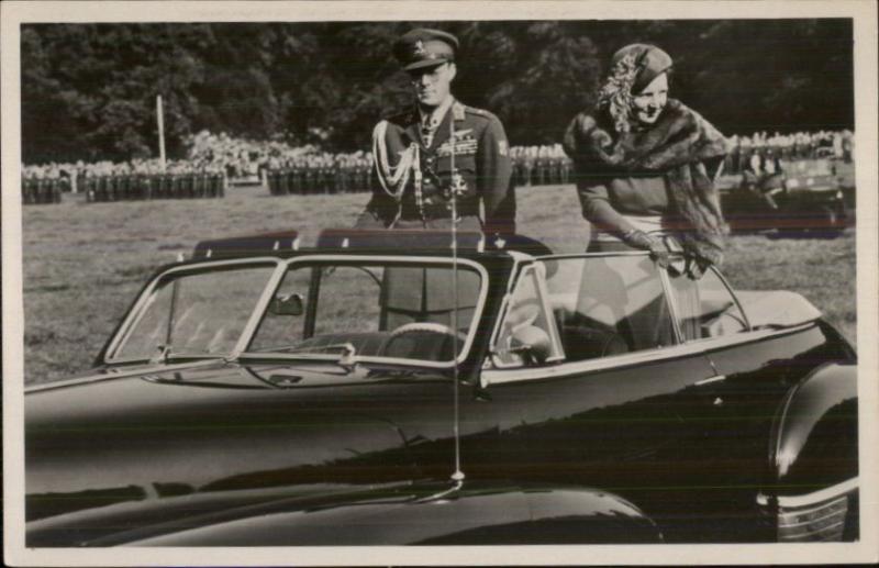 Sonsbeek Arnhem Netherlands 1948 Royalty - Car Real Photo Postcard