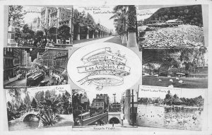 RPPC LOS ANGELES CALIFORNIA MULTI-VIEW STUDIO REAL PHOTO POSTCARD 1910
