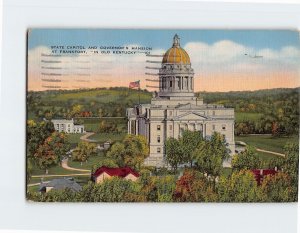 Postcard State Capitol And Governor's Mansion, In Old Kentucky, Frankfort, KY