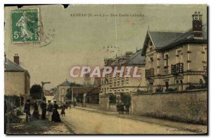 Old Postcard Auneau Rue Emile Labiche