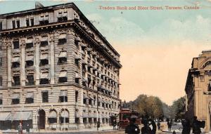 TORONTO CANADA TRADERS BANK & BLOOR ST~VALENTINE POSTCARD 1912 EXHIBITION PMK