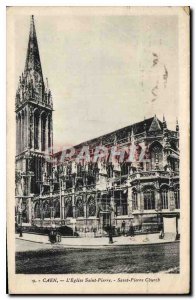 Postcard Caen Old St. Peter's Church