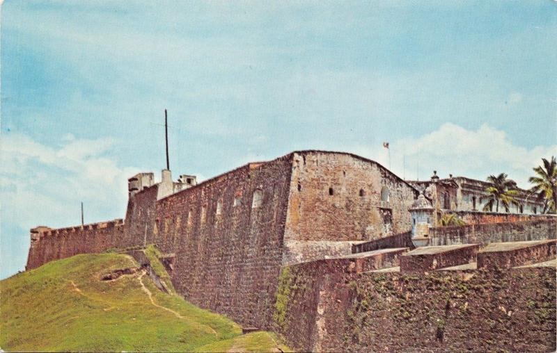 SAN JUAN PUERTO RICO~SAN CRISTOBAL-OLD SPANISH FORT-JOSEPH SQUIRES POSTCARD