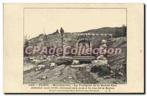 Postcard Old Paris Montmartre Fountain Of Good Water