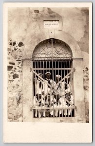 RPPC US Navy Sailors In France At Blue Beard Iron Gate Real Photo Postcard B32