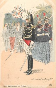 Drawn military Republican Guard - Colonel 1907, France