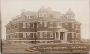 City Hospital Saskatoon SK Saskatchewan McKenzie Real Photo Postcard G84