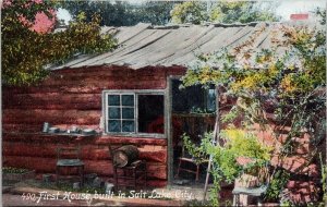 First House Built in Salt Lake City Utah UT Unused Postcard H59