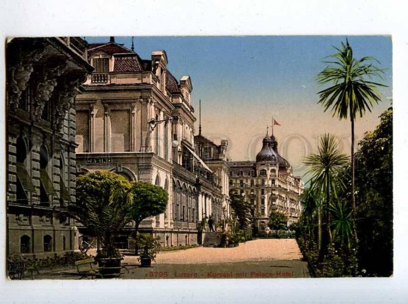 206429 SWITZERLAND LUZERN Palace Hotel Kursaal Old postcard