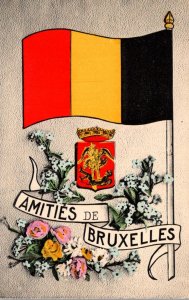 Belgium National Flag and Seal Amities de Bruxelles