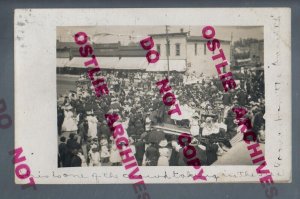 Barnesville MINNESOTA RPPC 1910 4TH OF JULY Main Street FREE CONCERT nr Moorhead