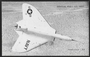 ARCADE CARD Douglas XF4D 1 US Navy Airplane