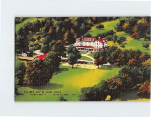 Postcard Air View, Winter Clove House, Catskill Mts., Round Top, New York