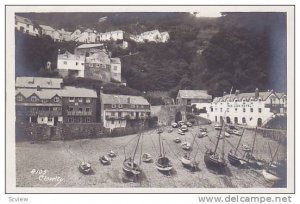 RP, Boats, Red Lion Hotel, Clovelly, Devon, England, UK, 1920-1940s