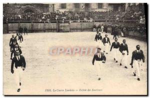 Old Postcard Bullfight Bullfight The race Landes Entree of retractors