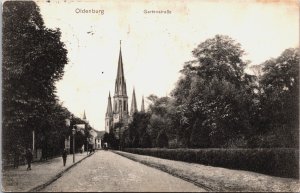 Germany Oldenburg Gartenstrasse Vintage Postcard C121