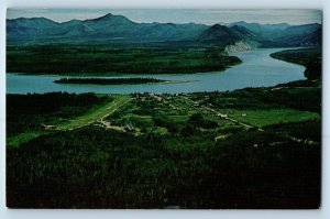 Eagle Alaska AK Postcard Yukon River Oldest First Class City Aerial View 1960