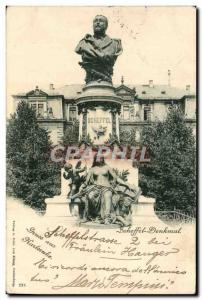 Old Postcard Gruss Aus Karlsruhe Scheffel Denkmal