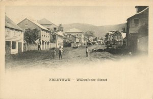 PC CPA SIERRA LEONE, FREETOWN, WILBERFORCE STREET, Vintage Postcard (b24755)