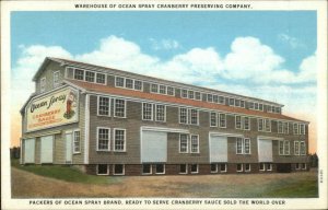 Ocean Spray Cranberry Warehouse Cape Cod North Harwich Postcard