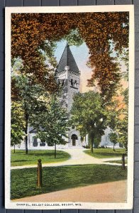 Vintage Postcard  1915-1930 Beloit College Chapel, Beloit Wisconsin WI