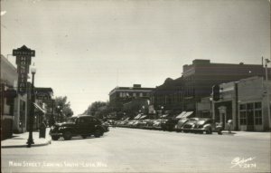 Lusk WY Main St. Real Photo Postcard - Sanborn