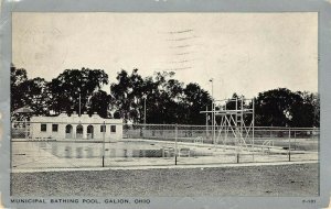 LPS04 GALION Ohio Municipal Bathing Pool Postcard