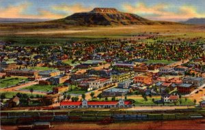 New Mexico Tucumcari Aerial View Curteich