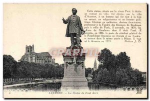 Old Postcard The Statue of Auxerre Paul Bert